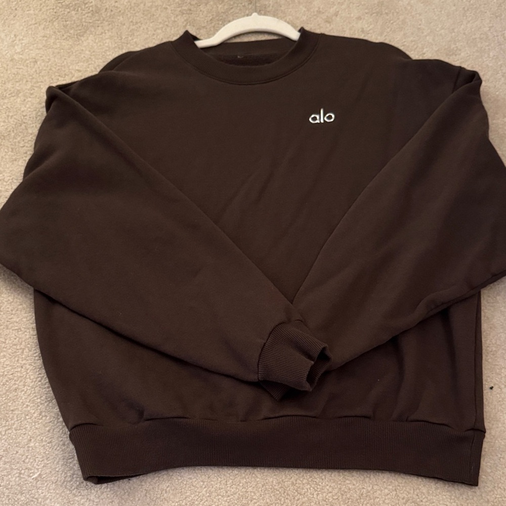 ALO Yoga Dark Brown Crewneck Sweater